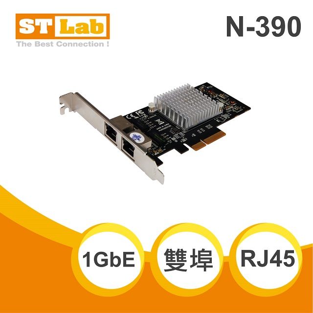 ST-Lab 1GbE 2埠網路卡(N-390)