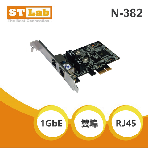 【ST-Lab】Gigabit PCI Express 雙埠網路卡(N-382)
