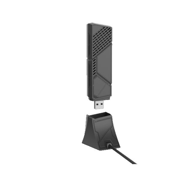 ASUS 華碩 ROG USB-BE92 BE6500 三頻 WiFi 7 USB 網路卡 (即插即用/支援MLO/ WIFI7 Router搭配/附TypeC延伸底座)