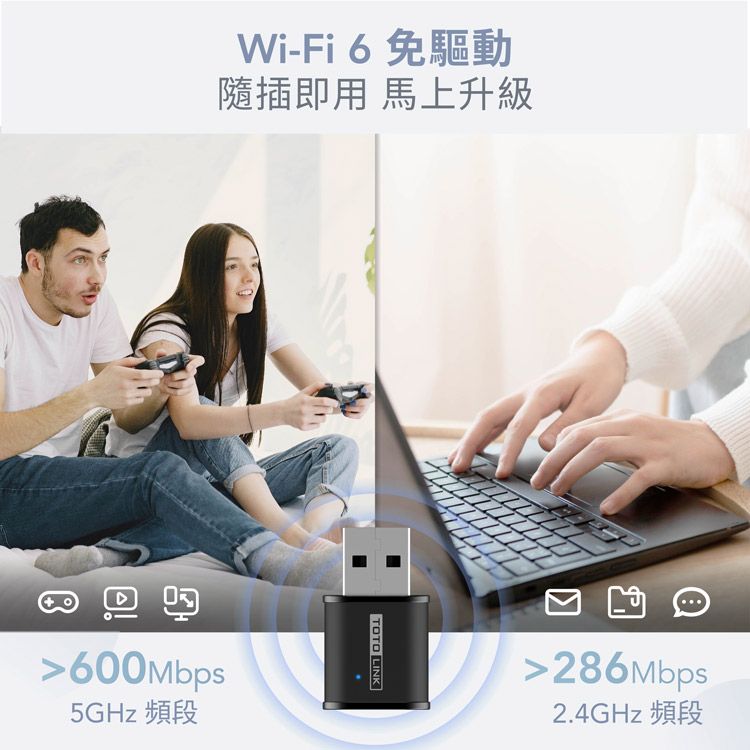 TOTOLINK X900USM AX900 Wi-Fi 6 USB迷你無線網卡 免驅 wifi網卡 MU-MIMO