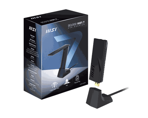 MSI 微星  BE6500 WiFi 7 USB 3.2 三頻無線網卡