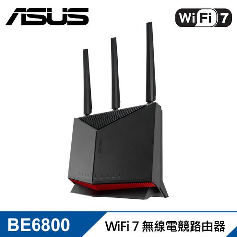 ASUS 華碩 【ASUS 華碩】RT-BE86U BE6800 WiFi 7 無線雙頻電競 路由分享器