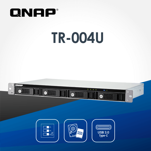 QNAP 威聯通   TR-004U 4-bay USB 3.0 RAID 機架式 磁碟陣列外接盒