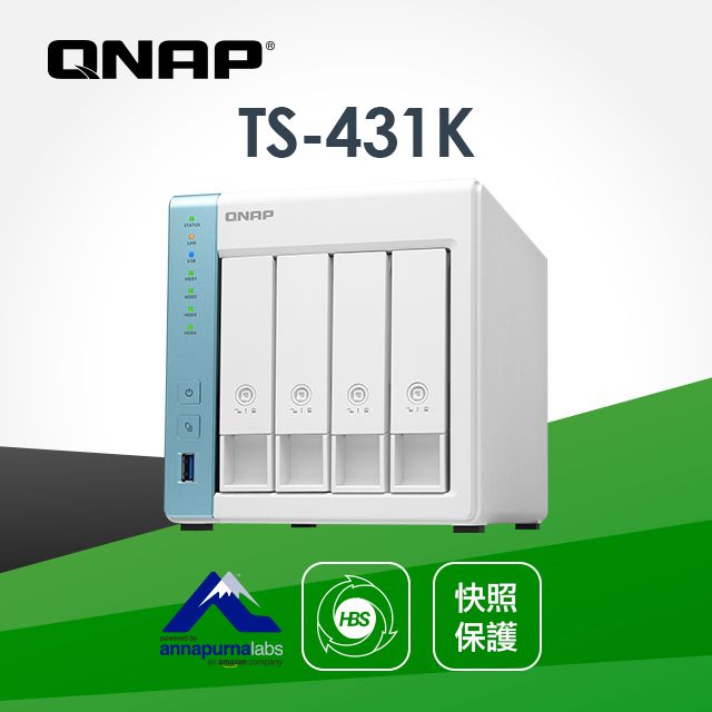 QNAP 威聯通TS-431K 4-Bay NAS(不含硬碟) - PChome 24h購物