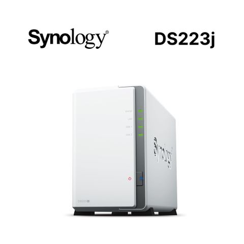 Synology 群暉 科技 DiskStation DS223j (2Bay/Realtek/1GB) NAS 網路儲存伺服器