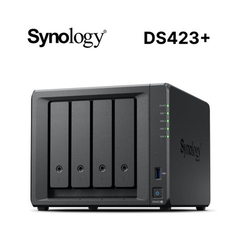 Synology 群暉 科技 DiskStation DS423+ (4Bay/Intel/2GB) NAS 網路儲存伺服器