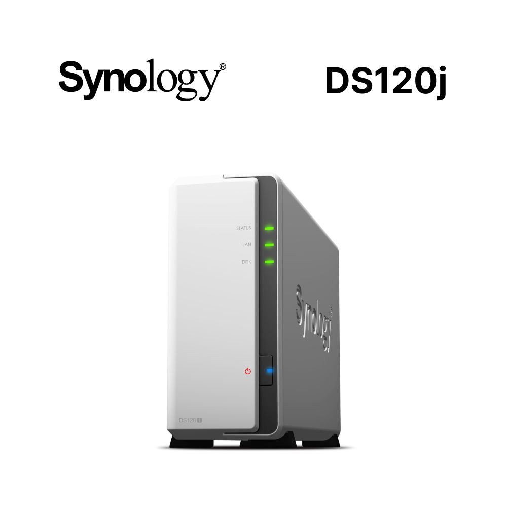 WD 紅標Plus 8TB*2] Synology DS120j NAS (1Bay/Marvell雙核/512MB