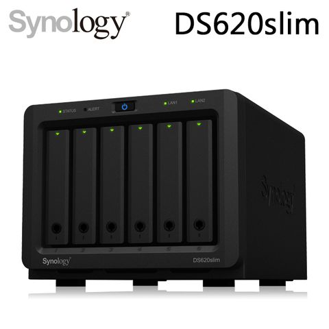 [WD 紅標SA500 2TB*1] Synology DS620slim NAS (6Bay/Intel/6GB)