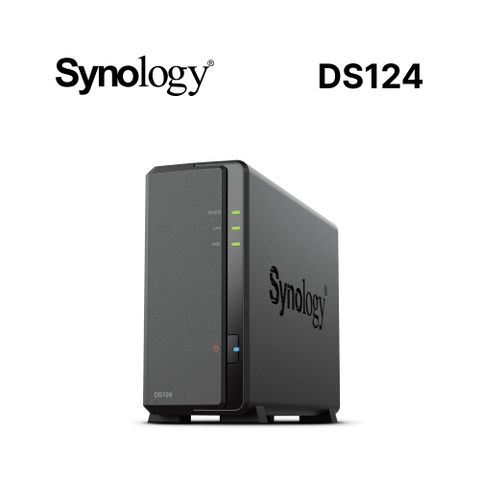 [搭WD 紅標Plus 8TB*1] Synology DS124 1Bay NAS