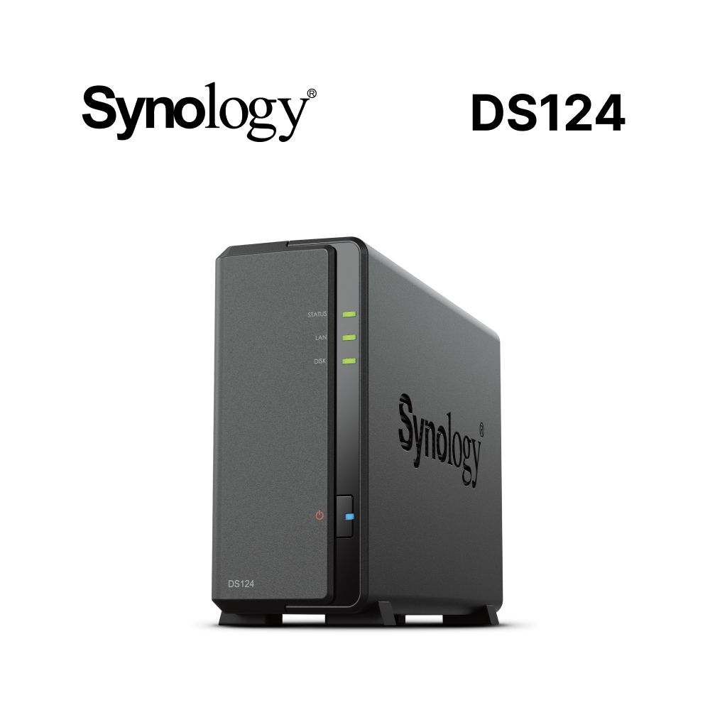  [搭WD 紅標Plus 2TB*1] Synology DS124 1Bay NAS