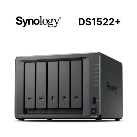 [希捷 IronWolf 4TB*2] Synology DS1522+ NAS (5Bay/AMD/8GB)