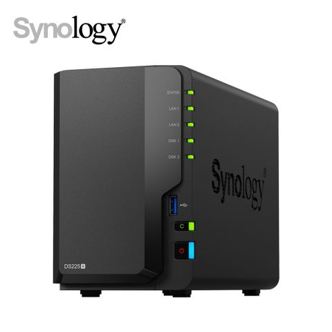 Synology DiskStation DS225+ (2Bay/Intel/2GB) NAS 網路儲存伺服器