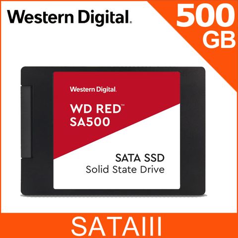 [4入組] WD 紅標SA500 500GB SSD NAS固態硬碟(WDS500G1R0A)
