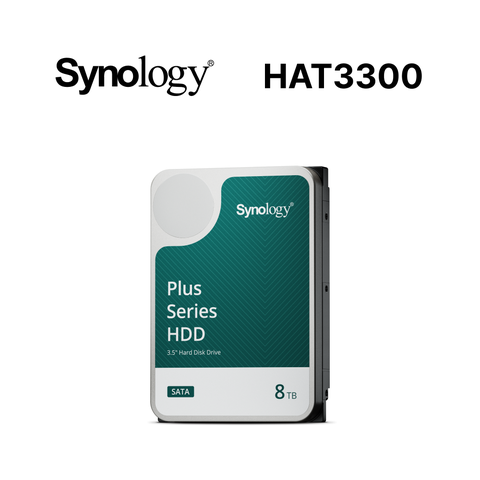 [2入組] Synology HAT3300 PLUS系列 8TB/5400轉/256MB/3.5吋3Y NAS硬碟