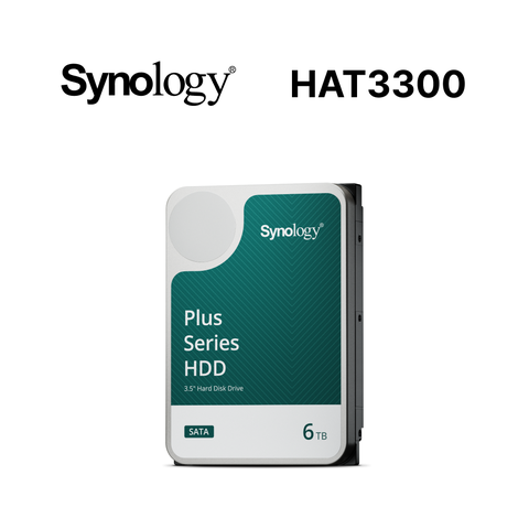 Synology 群暉 [2入組]  HAT3300 PLUS系列 6TB/5400轉/256MB/3.5吋3Y NAS硬碟