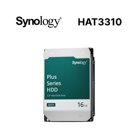 Synology HAT3310 PLUS系列 16TB/7200轉/512MB/3.5吋/3Y NAS硬碟
