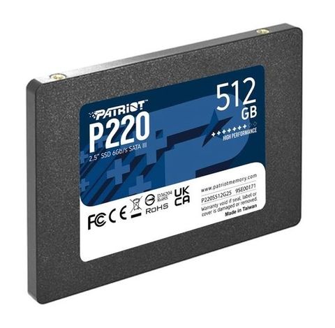 Patriot美商博帝 P220 512G 2.5吋 SSD固態硬碟