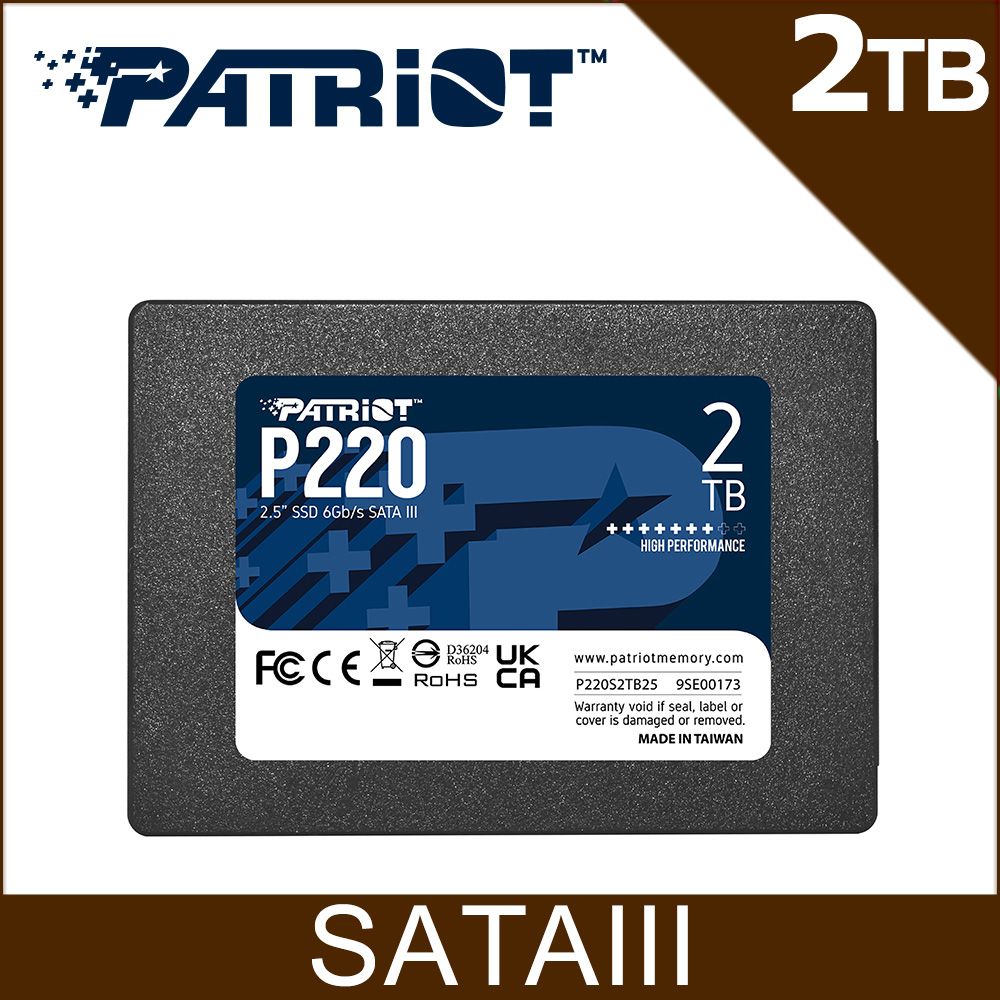 PATRiOT 博帝 美商 P220 2TB 2.5吋 SSD固態硬碟