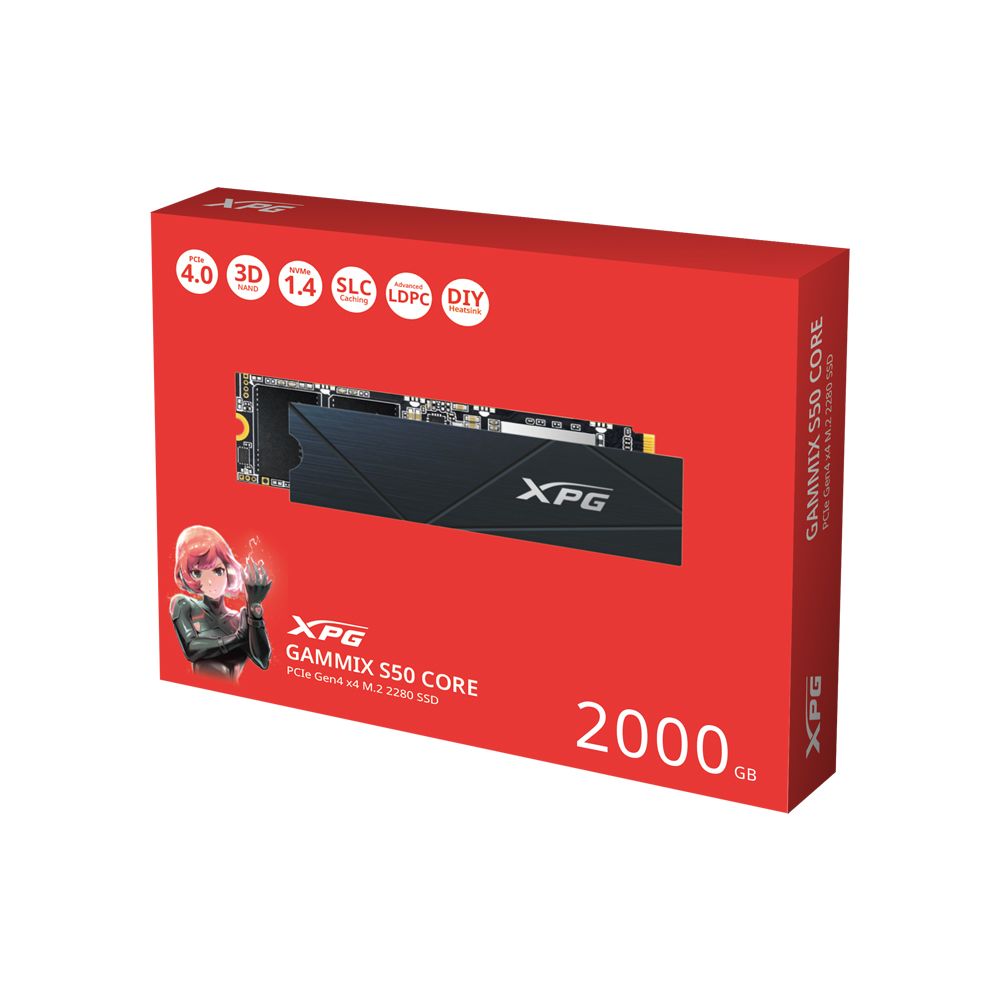 ADATA 威剛  XPG GAMMIX S50 Core 2000GB PCIe 4.0 M.2 2280固態硬碟