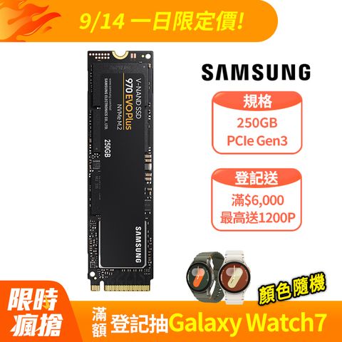 SAMSUNG 三星 970 EVO Plus 250GB NVMe M.2 2280 PCIe 固態硬碟