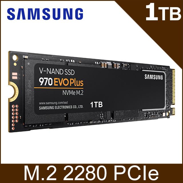 SAMSUNG 三星970 EVO Plus 1TB NVMe M.2 2280 PCIe 固態硬碟- PChome
