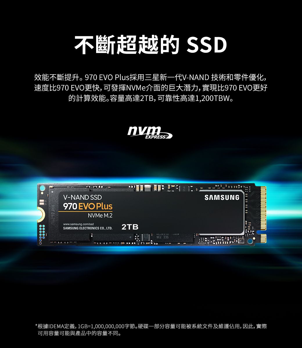 SAMSUNG 三星 EVO Plus 2TB NVMe M.2  PCIe 固態硬碟  PChome