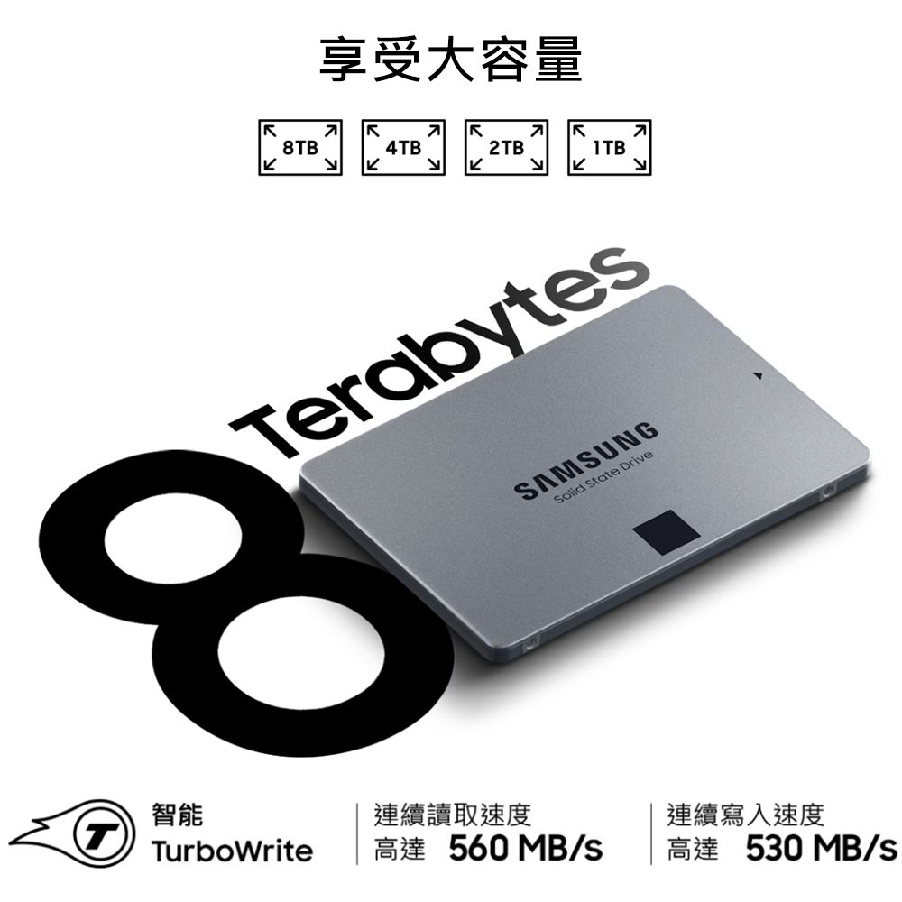 SAMSUNG 三星870 QVO 1TB 2.5吋SATAIII 固態硬碟(MZ-77Q1T0BW