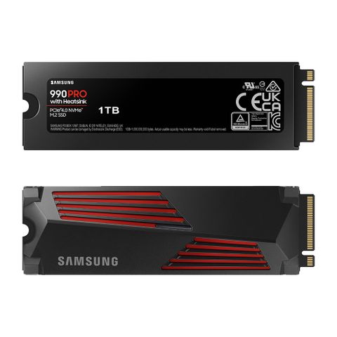 SAMSUNG 三星 990 PRO 含散熱片1TB NVMe M.2 2280 PCIe 固態硬碟 (MZ-V9P1T0CW)