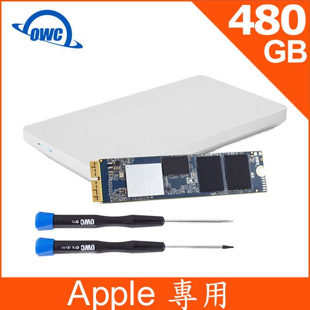 OWC  Aura Pro X2 ( 480GB NVMe SSD ) 含工具和 Envoy Pro 外接盒的完整 Mac 升級套件