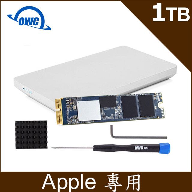 OWC Aura Pro X2 ( 1.0TB NVMe SSD ) 含工具、散熱片和Envoy Pro 外接