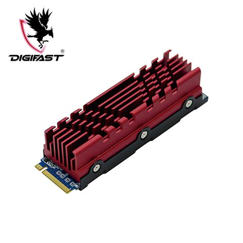 DIGIFAST 迅華 NVMe M.2 2280 PCIe 散熱片組-紅色