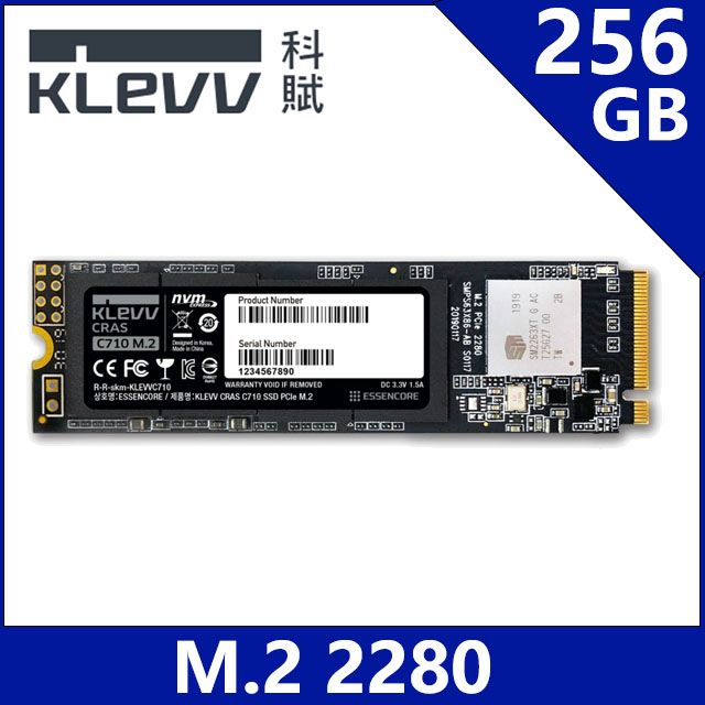 KLEVV 科賦CRAS C710 SSD M.2 2280 PCIe NVMe 256GB - PChome