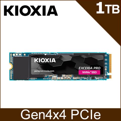 KIOXIA 鎧俠 Exceria Pro SSD M.2 2280 PCIe NVMe 1TB Gen4x4