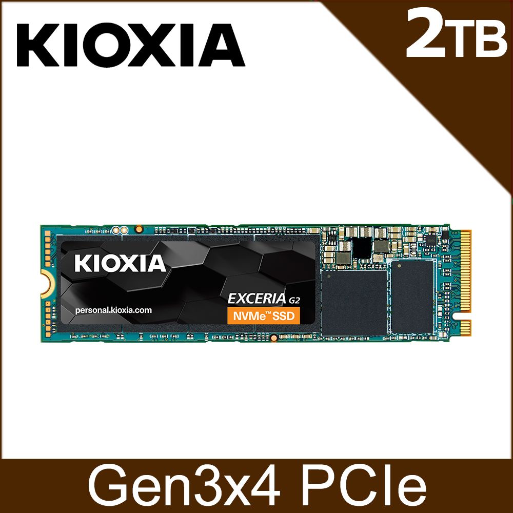 KIOXIA Exceria G2 SSD M.2 2280 PCIe NVMe 2TB Gen3x4 - PChome 24h購物