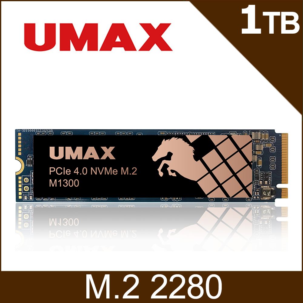 UMAX M1300 1T M.2 2280 PCIe 固態硬碟- PChome 24h購物