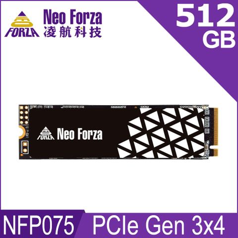 內建DRAM 極速快感Neo Forza 凌航 NFP075 512GB PCIe Gen3x4(石墨烯散熱片)