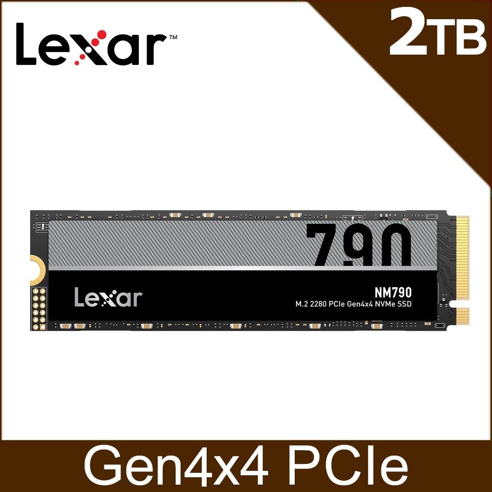 Lexar 雷克沙NM790 M.2 2280 PCIe Gen4x4 NVMe 2TB 固態硬碟- PChome