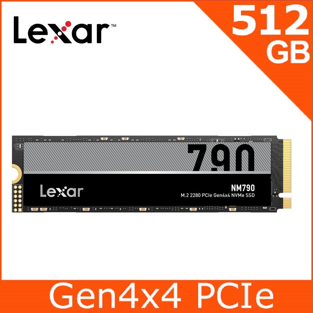 Lexar 雷克沙   NM790 M.2 2280 PCIe Gen4x4 NVMe 512GB 固態硬碟