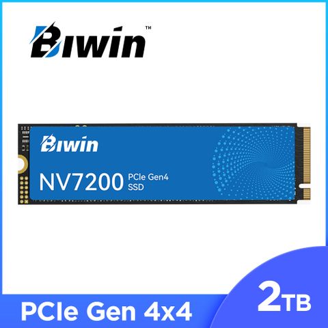 Biwin 佰維 NV7200 2TB M.2 PCIe Gen4 SSD固態硬碟