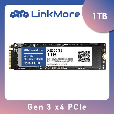 Linkmore XE300 1TB M.2 2280 PCIe Gen3x4 NVMe 1.3 SSD固態硬碟