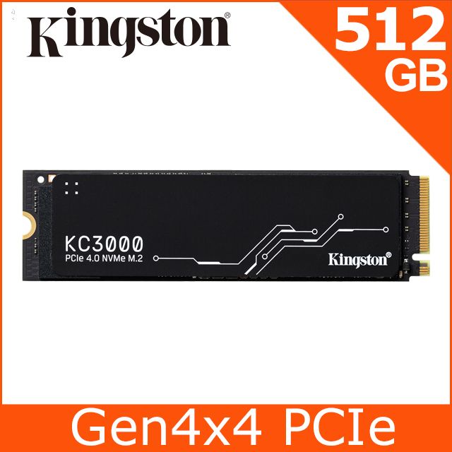 Kingston 金士頓 KC3000 512GB PCIe 4.0 NVMe M.2 SSD (SKC3000S/512G)
