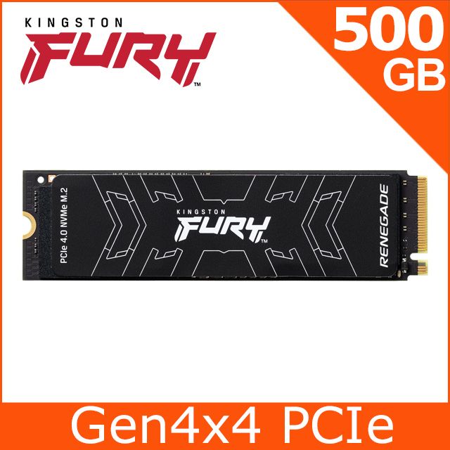 Kingston 金士頓   FURY Renegade 500GB PCIe 4.0 NVMe M.2 SSD (SFYRS/500G)