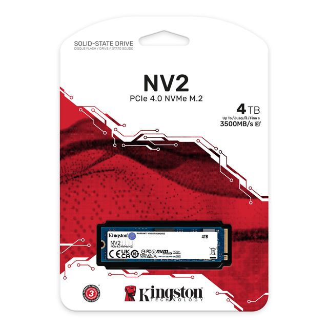 Kingston 金士頓 金士頓 Kingston NV2 4TB Gen4 PCIe SSD 固態硬碟 (SNV2S/4000G)