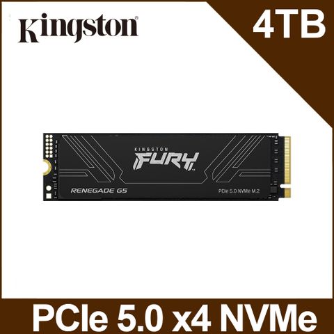 金士頓  Kingston FURY Renegade G5 4TB PCIe 5.0 NVMe M.2 SSD (SFYR2S/4T0)