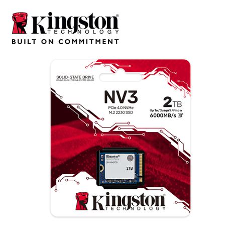 Kingston 金士頓 NV3 2TB M.2 2230 NVMe SSD 固態硬碟 (SNV3SM3/2T0)