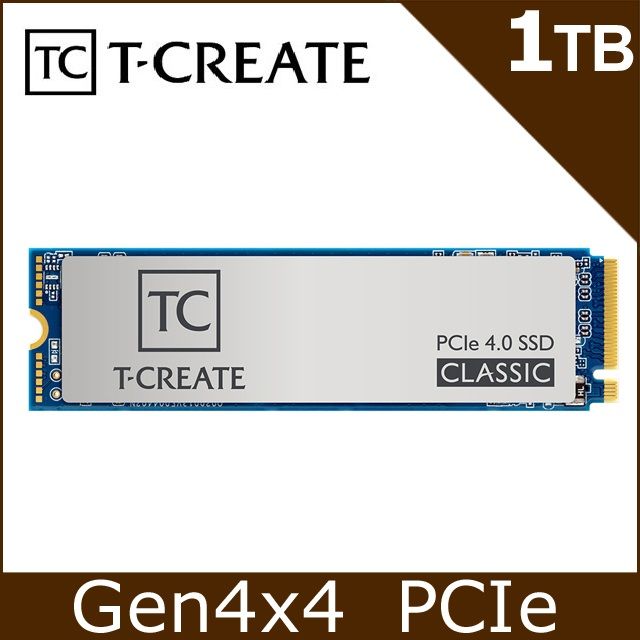 TEAM 十銓T-CREATE 創作者CLASSIC 1TB M.2 Gen4 PCIe SSD 固態硬碟