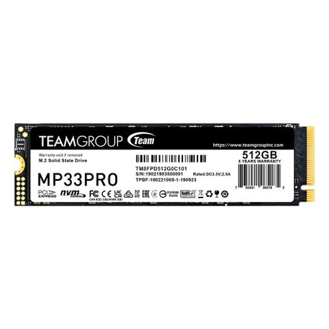 TEAM 十銓 MP33 PRO 512GB M.2 PCIe SSD 固態硬碟