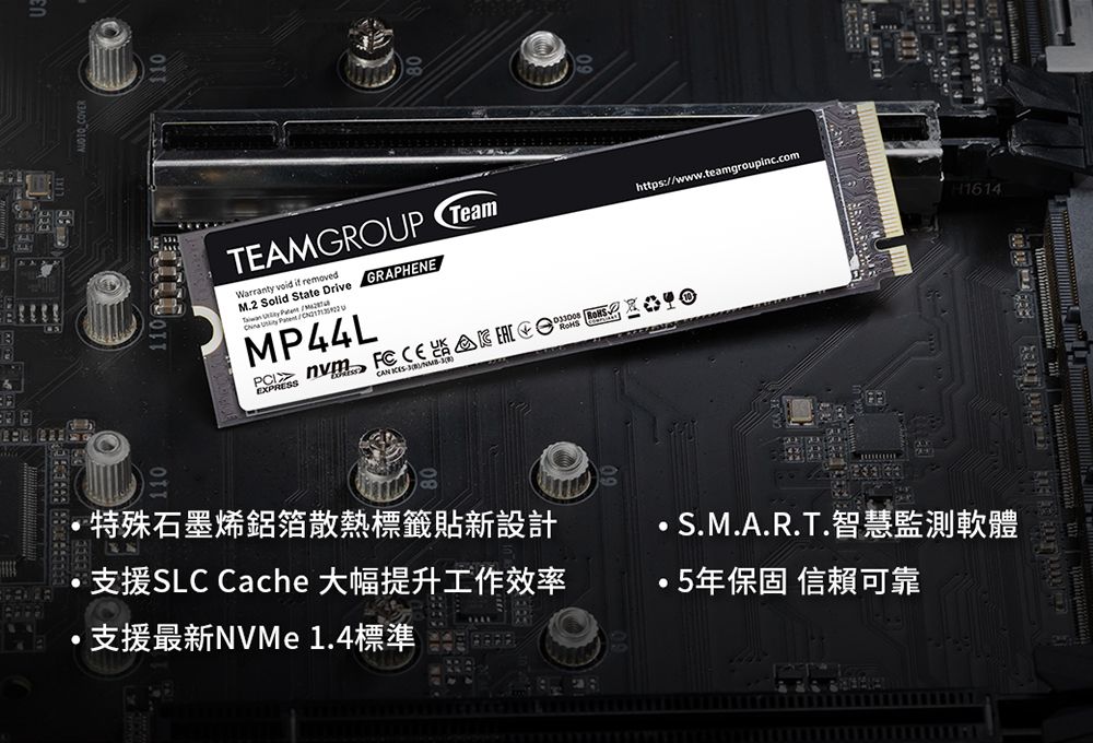 TEAM 十銓MP44L 2TB M.2 PCIe SSD 固態硬碟- PChome 24h購物