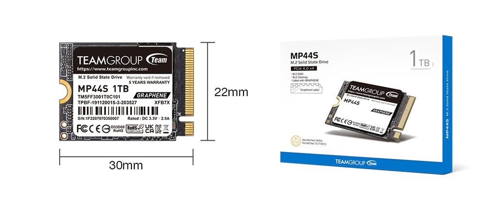 TEAM 十銓MP44S 1TB M.2 2230 PCIe 4.0 SSD 固態硬碟- PChome 24h購物