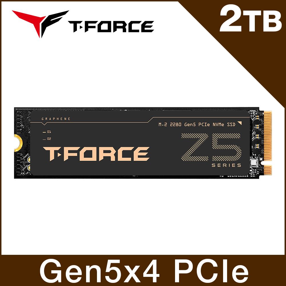 Team 十銓  T-FORCE Z540 2TB M.2 PCIe Gen5 固態硬碟 五年保固